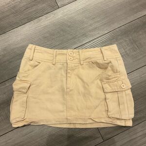 Edikted Beige Mini Cargo Skirt